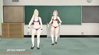 Sakura and Ino MMD: Shake it Off