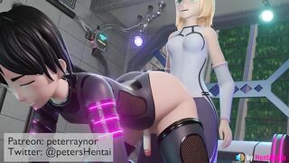 Futa vs Male cumming (loop with ASMR sound) 3d animation hentai anime blender sfm futanari girl