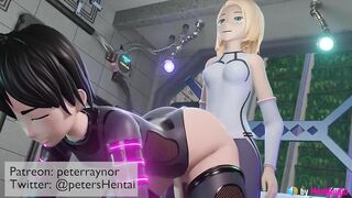 Futa vs Male cumming (loop with ASMR sound) 3d animation hentai anime blender sfm futanari girl