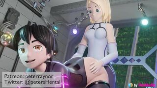 Futa vs Male cumming (loop with ASMR sound) 3d animation hentai anime blender sfm futanari girl