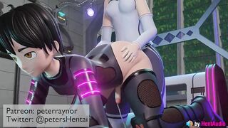 Futa vs Male cumming (loop with ASMR sound) 3d animation hentai anime blender sfm futanari girl