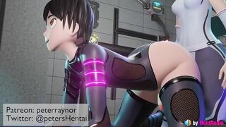 Futa vs Male cumming (loop with ASMR sound) 3d animation hentai anime blender sfm futanari girl