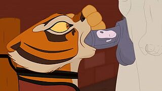 Master Tigress makes Blowjob to the Tai lung.