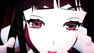 Yandere black-haired beautiful girl Femdom - [ASMR] [MMD] [By-poko●●●]