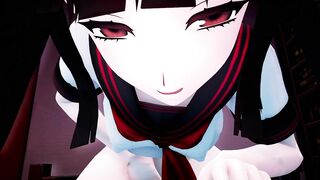 Yandere black-haired beautiful girl Femdom - [ASMR] [MMD] [By-poko●●●]