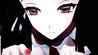 Yandere black-haired beautiful girl Femdom - [ASMR] [MMD] [By-poko●●●]