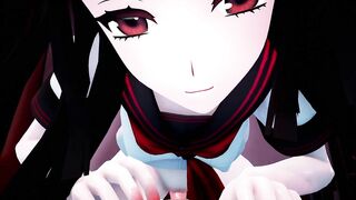 Yandere black-haired beautiful girl Femdom - [ASMR] [MMD] [By-poko●●●]