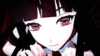 Yandere black-haired beautiful girl Femdom - [ASMR] [MMD] [By-poko●●●]