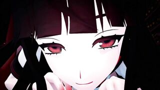 Yandere black-haired beautiful girl Femdom - [ASMR] [MMD] [By-poko●●●]