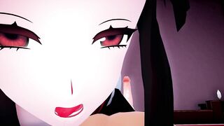 Yandere black-haired beautiful girl Femdom - [ASMR] [MMD] [By-poko●●●]