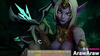 Miss Fortune & Soraka Blowjob (with sound) 3d animation ASMR hentai League of Legends bj