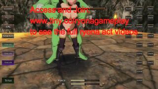 Cute elf girls having sex with goblins men and orcs in Elf knight Gisele new gameplay hentai game