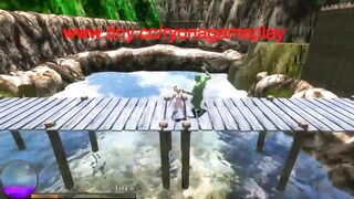 Cute elf girls having sex with goblins men and orcs in Elf knight Gisele new gameplay hentai game