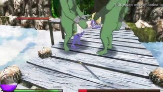 Cute elf girls having sex with goblins men and orcs in Elf knight Gisele new gameplay hentai game