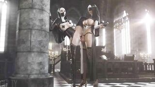 Nuns Fuck In The Church 4K Hentai