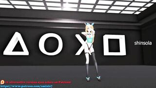 Souzetsu Gekkou Mirai Akari Virtual Youtuber - Hentai MDD Music dance video 3d undress dark green eyes color edit smixix