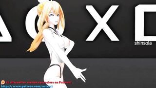 Souzetsu Gekkou Mirai Akari Virtual Youtuber - Hentai MDD Music dance video 3d undress dark green eyes color edit smixix