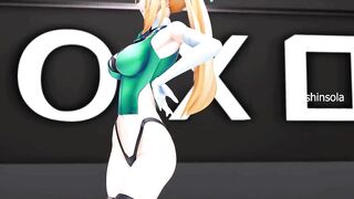 Souzetsu Gekkou Mirai Akari Virtual Youtuber - Hentai MDD Music dance video 3d undress dark green eyes color edit smixix