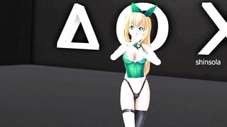 Souzetsu Gekkou Mirai Akari Virtual Youtuber - Hentai MDD Music dance video 3d undress dark green eyes color edit smixix