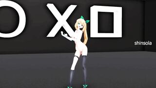 Souzetsu Gekkou Mirai Akari Virtual Youtuber - Hentai MDD Music dance video 3d undress dark green eyes color edit smixix