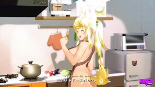 Wolf Girl Wags Her Tail Happily For The Food You Bring Her Thanks You With Her Big Tits - Hentai Pros