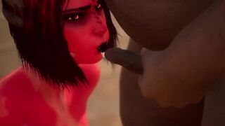 Succubus Gets Mouth Used - 3D Animation