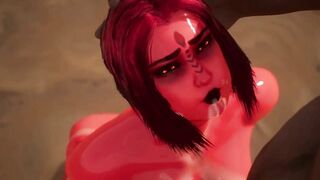 Succubus Gets Mouth Used - 3D Animation