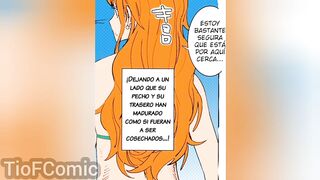 ONE piece a penis on her forehead calles ussop and nami