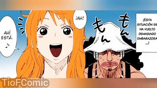 ONE piece a penis on her forehead calles ussop and nami