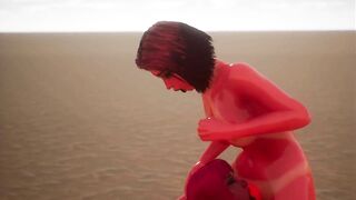 2 Demonic Girls Fuck Each other - 3D Animation