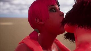 2 Demonic Girls Fuck Each other - 3D Animation