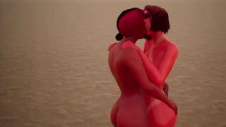 2 Demonic Girls Fuck Each other - 3D Animation