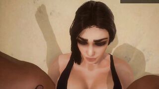 POV Muscular Woman Takes Huge Load - 3D Animation