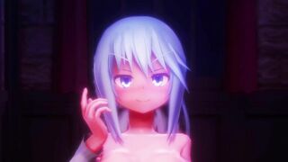 Aqua Warms You Up Under The Table - KONOSUBA - Footjob - Deepthroat - Sex MMD