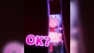 Aqua Warms You Up Under The Table - KONOSUBA - Footjob - Deepthroat - Sex MMD