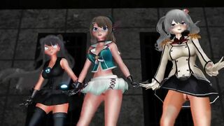 【MMD】Undead Enemy in the Light Cruise Demon & Maya & Kashima【R-18】