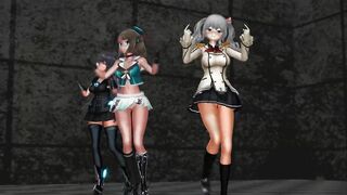 【MMD】Undead Enemy in the Light Cruise Demon & Maya & Kashima【R-18】