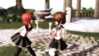 【MMD】Kokuhaku Biyori Desu! (2 cute cat girls) 【R-18】