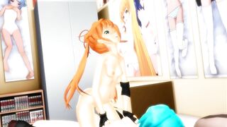 【SEX-MMD】(Yuri-COwgirl) Api Miku Futanari【R-18】