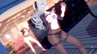 0404 -【R18-MMD】Honkai Impact 3rd 崩坏三 APHO Bronya at office with other valkyrie