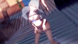 0404 -【R18-MMD】Honkai Impact 3rd 崩坏三 APHO Bronya at office with other valkyrie