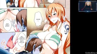 Nami is pleasantly surprised by a huge dick