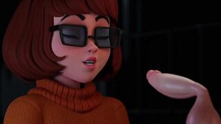 Velma Gives a Blowjob in the Dark