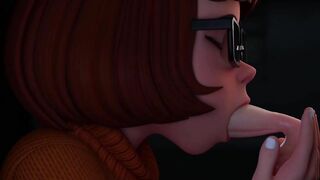 Velma Gives a Blowjob in the Dark