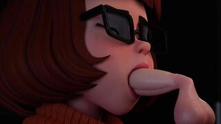 Velma Gives a Blowjob in the Dark