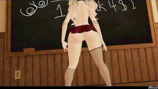 VR Teacher MissSucc Spanks Ass on Stream