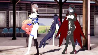 0409 -【R18-MMD】Honkai Impact 3rd 崩坏三 four Thicc valkyrie and the lucky captain