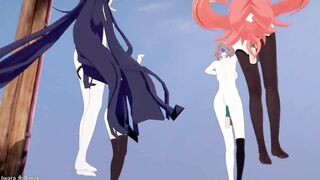 0409 -【R18-MMD】Honkai Impact 3rd 崩坏三 four Thicc valkyrie and the lucky captain