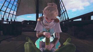 Cute elf jerking off orc cock pov