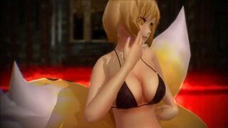 【MMD】Echo - Yukari & Ran & Yuugi【R-18】